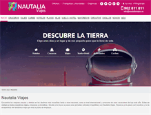 Tablet Screenshot of nautaliaviajes.com